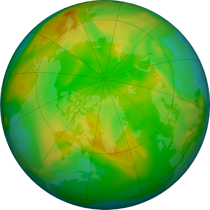 Arctic ozone map for 29 May 2020